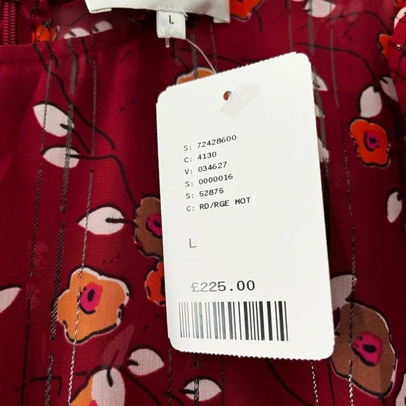 Second Female Anthropologie Silk Mix Maxi Dress Size L - Picture 8 of 13